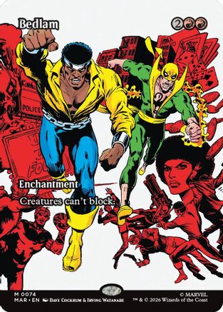 Bedlam (Borderless) (MAR-074) - Marvel Universe Eternal-Legal Foil | Grognard Games