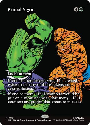Primal Vigor (Borderless) (MAR-081) - Marvel Universe Eternal-Legal Foil | Grognard Games