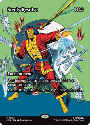 Steely Resolve (Borderless) (MAR-083) - Marvel Universe Eternal-Legal | Grognard Games