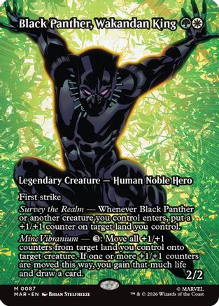 Black Panther, Wakandan King (Borderless) (MAR-087) - Marvel Universe Eternal-Legal | Grognard Games