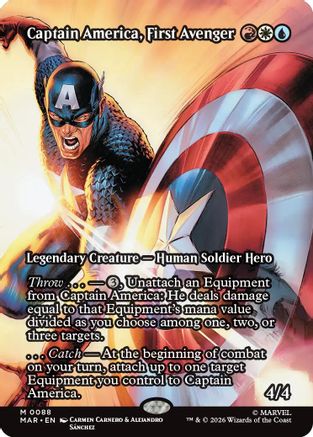 Captain America, First Avenger (Borderless) (MAR-088) - Marvel Universe Eternal-Legal | Grognard Games