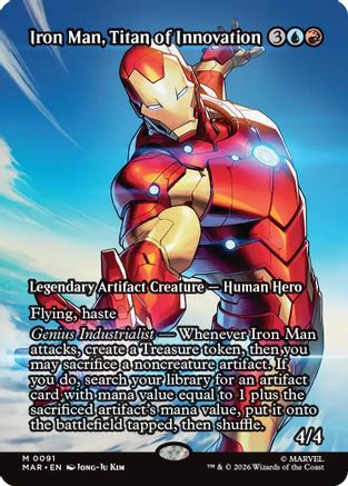Iron Man, Titan of Innovation (Borderless) (MAR-091) - Marvel Universe Eternal-Legal | Grognard Games