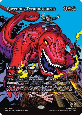Ravenous Tyrannosaurus (Borderless) (MAR-093) - Marvel Universe Eternal-Legal Foil | Grognard Games