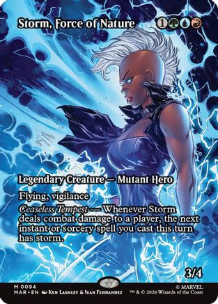 Storm, Force of Nature (Borderless) (MAR-094) - Marvel Universe Eternal-Legal | Grognard Games