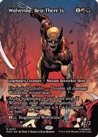 Wolverine, Best There Is (Borderless) (MAR-097) - Marvel Universe Eternal-Legal Foil | Grognard Games
