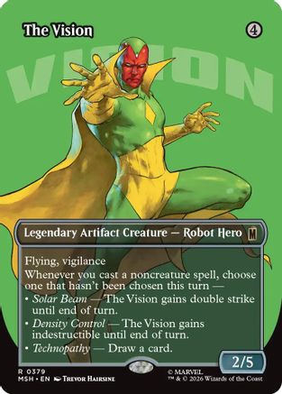 The Vision (Borderless) (MSH-379) - Marvel Super Heroes Foil | Grognard Games