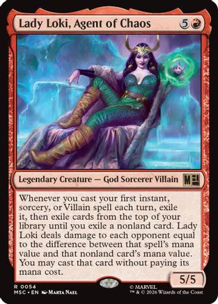 Lady Loki, Agent of Chaos (Surge Foil) (MSC-054) - Commander: Marvel Super Heroes Foil | Grognard Games