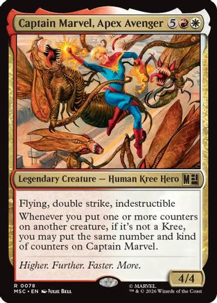 Captain Marvel, Apex Avenger (Surge Foil) (MSC-078) - Commander: Marvel Super Heroes Foil | Grognard Games