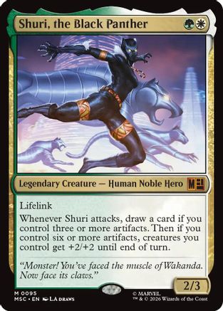 Shuri, the Black Panther (Surge Foil) (MSC-095) - Commander: Marvel Super Heroes Foil | Grognard Games