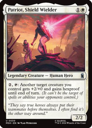 Patriot, Shield Wielder (MSH-030) - Marvel Super Heroes Foil | Grognard Games