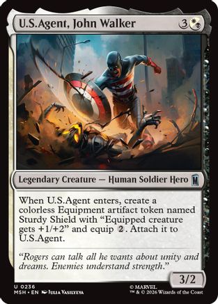 U.S.Agent, John Walker (MSH-236) - Marvel Super Heroes Foil | Grognard Games