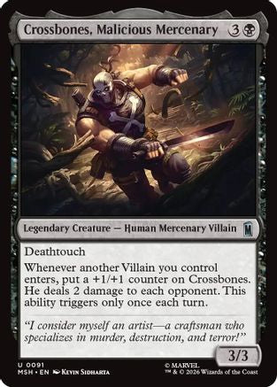Crossbones, Malicious Mercenary (MSH-091) - Marvel Super Heroes Foil | Grognard Games