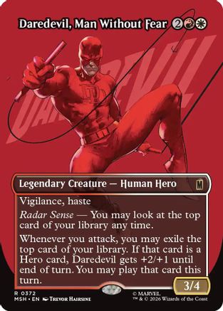 Daredevil, Man Without Fear (Borderless) (0372) (MSH-372) - Marvel Super Heroes Foil | Grognard Games