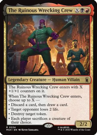 The Ruinous Wrecking Crew (MSH-224) - Marvel Super Heroes Foil | Grognard Games