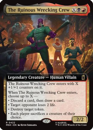 The Ruinous Wrecking Crew (Extended Art) (MSH-422) - Marvel Super Heroes Foil | Grognard Games