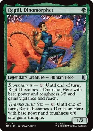 Reptil, Dinomorpher (MSH-182) - Marvel Super Heroes | Grognard Games