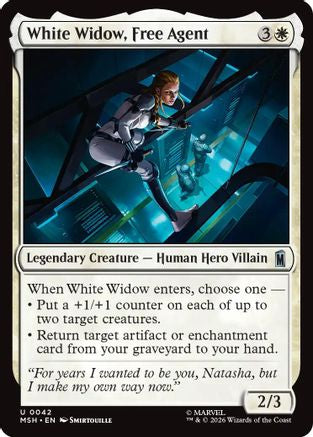 White Widow, Free Agent (MSH-042) - Marvel Super Heroes Foil | Grognard Games