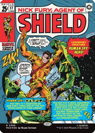 Nick Fury, Agent of SHIELD (Borderless) (0389) (MSH-389) - Marvel Super Heroes Foil | Grognard Games