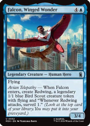 Falcon, Winged Wonder (MSH-052) - Marvel Super Heroes | Grognard Games