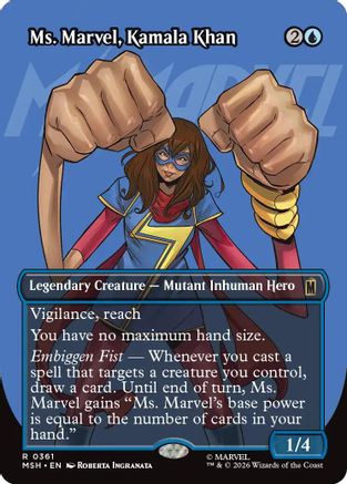 Ms. Marvel, Kamala Khan (Borderless) (MSH-361) - Marvel Super Heroes Foil | Grognard Games