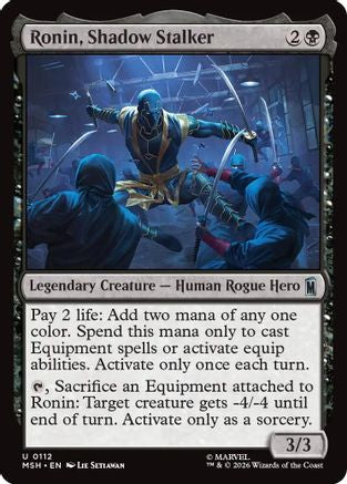 Ronin, Shadow Stalker (MSH-112) - Marvel Super Heroes Foil | Grognard Games