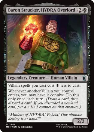 Baron Strucker, HYDRA Overlord (Surge Foil) (MSH-446) - Marvel Super Heroes Foil | Grognard Games
