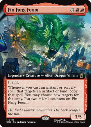 Fin Fang Foom (Extended Art) (MSH-411) - Marvel Super Heroes Foil | Grognard Games