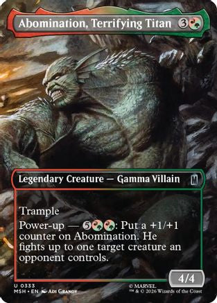 Abomination, Terrifying Titan (Borderless) (MSH-333) - Marvel Super Heroes | Grognard Games