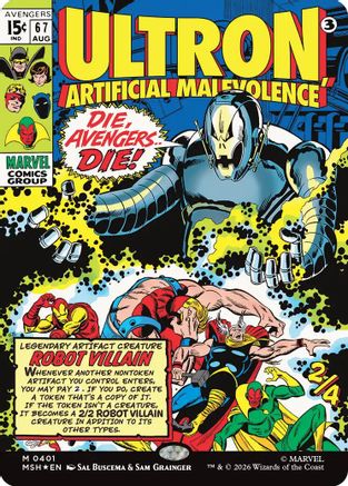 Ultron, Artificial Malevolence (Borderless) (0401) (MSH-401) - Marvel Super Heroes | Grognard Games
