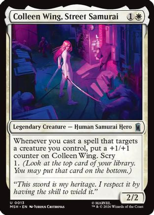 Colleen Wing, Street Samurai (MSH-013) - Marvel Super Heroes | Grognard Games