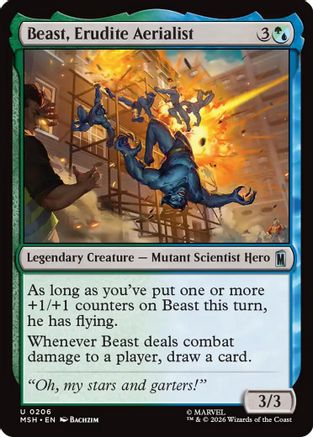 Beast, Erudite Aerialist (MSH-206) - Marvel Super Heroes | Grognard Games