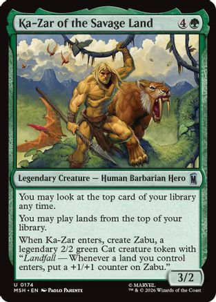 Ka-Zar of the Savage Land (MSH-174) - Marvel Super Heroes Foil | Grognard Games