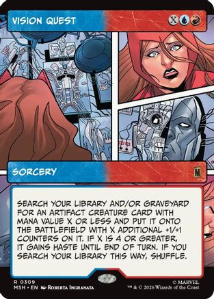 Vision Quest (Borderless) (MSH-309) - Marvel Super Heroes Foil | Grognard Games