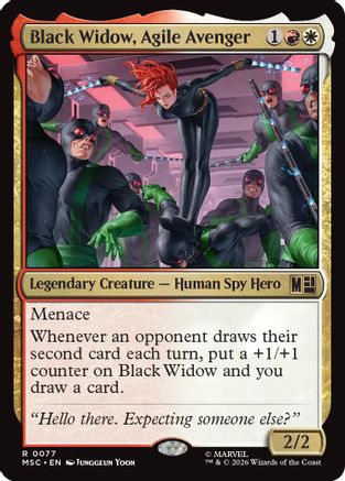 Black Widow, Agile Avenger (MSC-077) - Commander: Marvel Super Heroes | Grognard Games