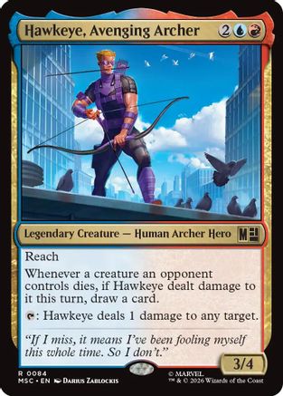 Hawkeye, Avenging Archer (MSC-084) - Commander: Marvel Super Heroes | Grognard Games