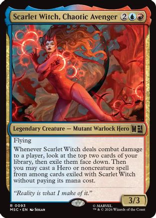 Scarlet Witch, Chaotic Avenger (MSC-093) - Commander: Marvel Super Heroes Foil | Grognard Games