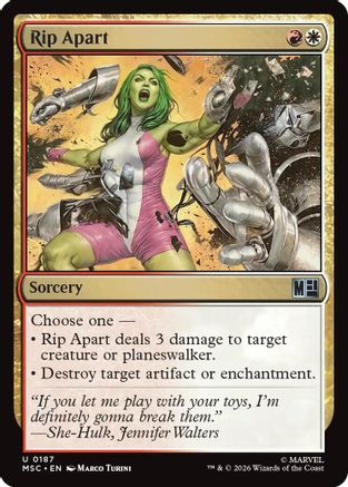 Rip Apart (Surge Foil) (MSC-187) - Commander: Marvel Super Heroes Foil | Grognard Games