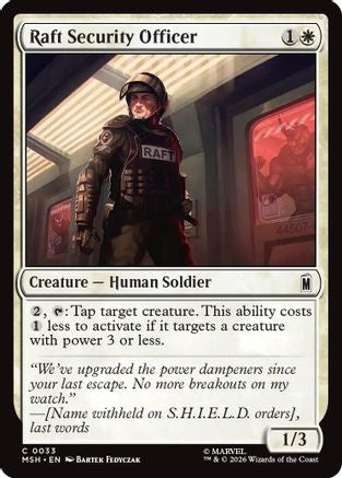 Raft Security Officer (MSH-033) - Marvel Super Heroes | Grognard Games