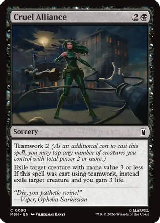 Cruel Alliance (MSH-092) - Marvel Super Heroes Foil | Grognard Games