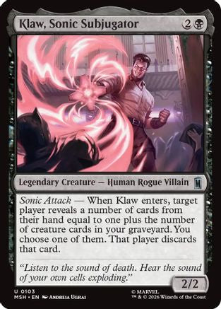 Klaw, Sonic Subjugator (MSH-103) - Marvel Super Heroes Foil | Grognard Games