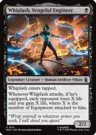 Whiplash, Vengeful Engineer (MSH-121) - Marvel Super Heroes Foil | Grognard Games