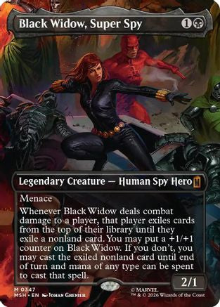 Black Widow, Super Spy (Borderless) (0347) (MSH-347) - Marvel Super Heroes | Grognard Games