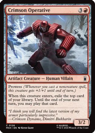 Crimson Operative (MSH-126) - Marvel Super Heroes | Grognard Games