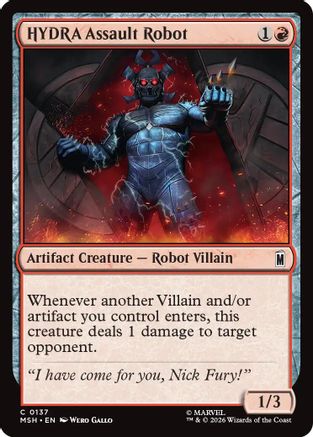 HYDRA Assault Robot (MSH-137) - Marvel Super Heroes Foil | Grognard Games