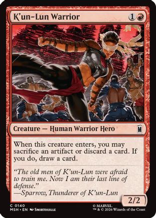 K'un-Lun Warrior (MSH-140) - Marvel Super Heroes | Grognard Games