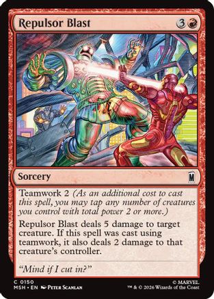 Repulsor Blast (MSH-150) - Marvel Super Heroes Foil | Grognard Games