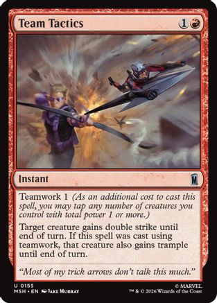 Team Tactics (MSH-155) - Marvel Super Heroes Foil | Grognard Games