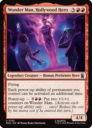 Wonder Man, Hollywood Hero (MSH-160) - Marvel Super Heroes Foil | Grognard Games