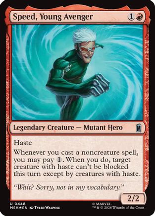Speed, Young Avenger (Surge Foil) (MSH-448) - Marvel Super Heroes Foil | Grognard Games