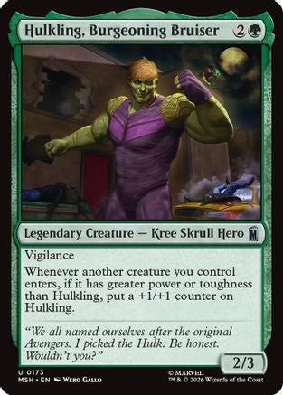 Hulkling, Burgeoning Bruiser (MSH-173) - Marvel Super Heroes Foil | Grognard Games